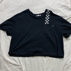 Vans checkered cropped t shirt, from pacsun